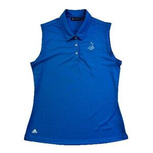 Pinehurst By Adidas Womens M Sleeveless Golf Shirt Pinehurst Logo Blue